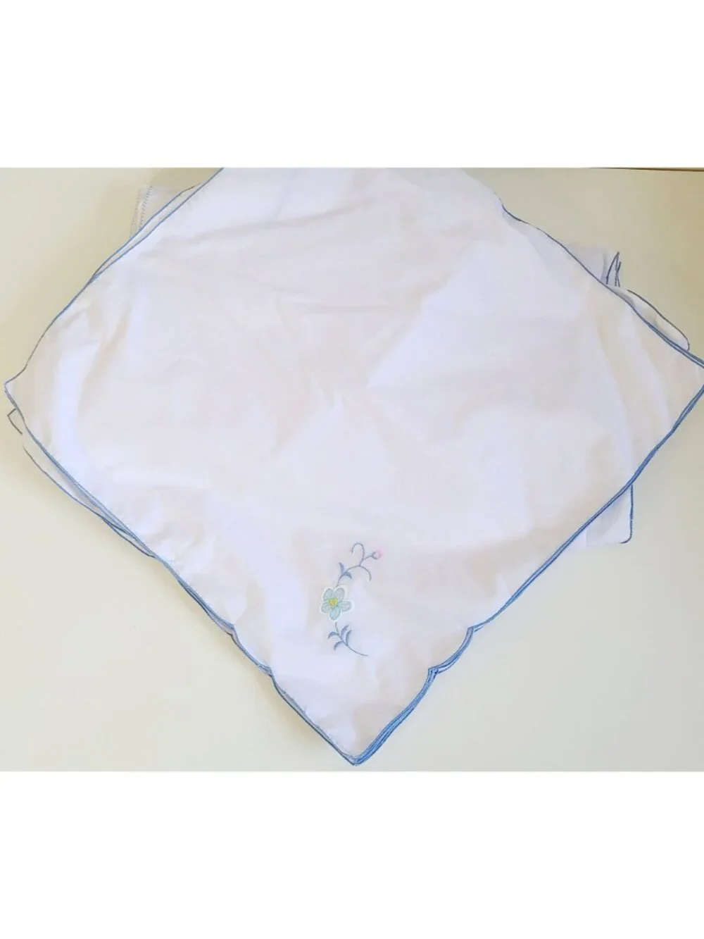 Vintage Linen Tablecloth Peacock Set With Embroidered Daisies Perma Press *READ*